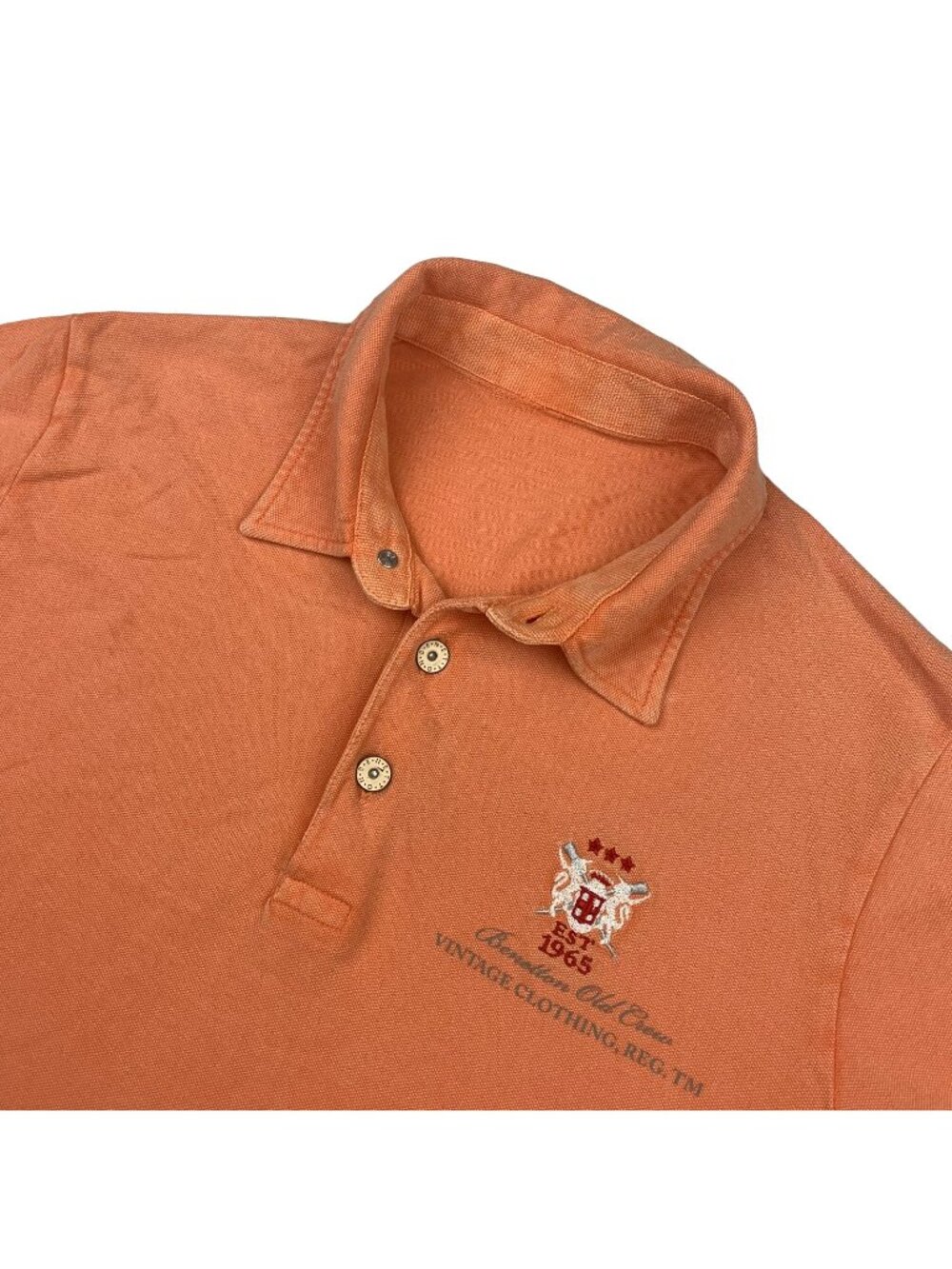VTG United Colors of Benetton Men’s 100% Cotton S/S Polo Shirt Orange • Medium